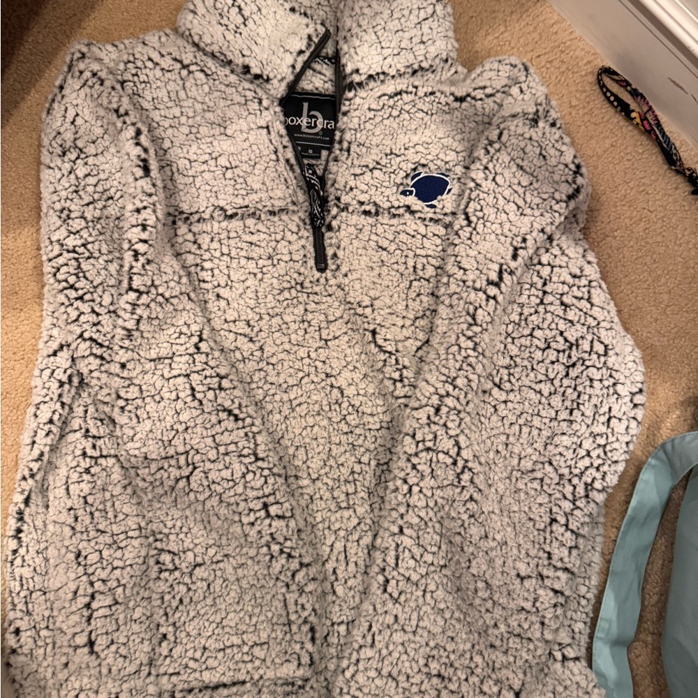 Boxercraft Kids Sherpa Jacket - Gray and Black Accents